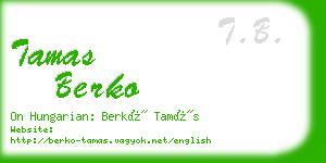 tamas berko business card